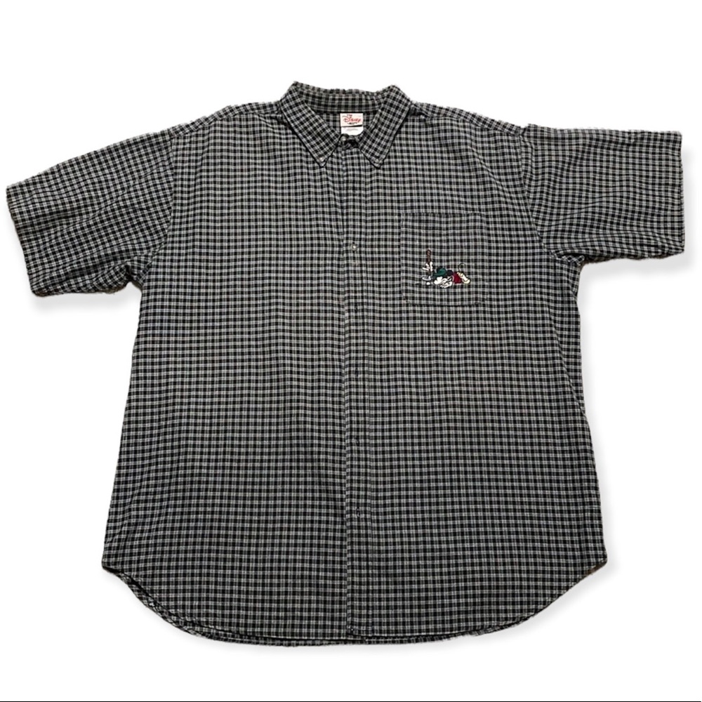 y2k The Disney Store Plaid men top.  sz XXL